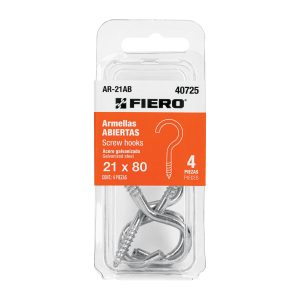 Blíster con 4 armellas abiertas Fiero de 21 x 80 Mod. AR-21AB