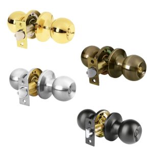 Cerraduras de pomo tipo esfera Hermex mecanismo tubular para recámara