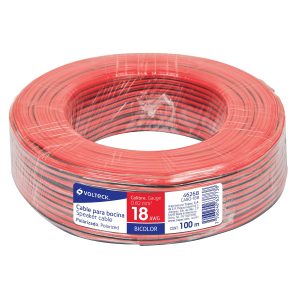Cables para bocina dúplex Volteck polarizados bicolor 100 metros