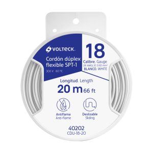 Cable dúplex flexible Volteck cobre SPT rollos chicos