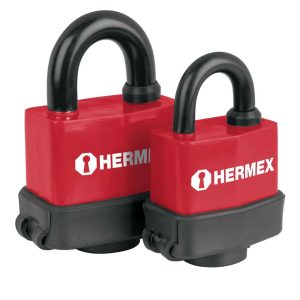 Candados de seguridad de acero Hermex cuerpo laminado con cubierta de PVC