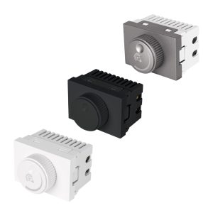 Atenuadores de luz rotativos Volteck 1.5 módulos línea Lisboa