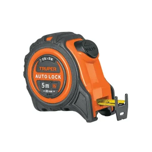 Flexómetro Auto-Lock TRUPER contra impactos 5 metros, cinta de 19 mm Mod. FA-5M