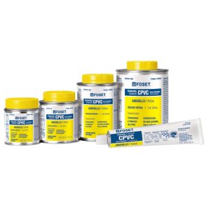 Cementos para PVC Foset Hidroflow pegamento baja presión amarillo