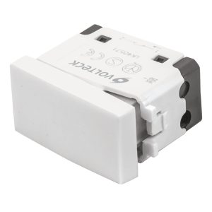 Apagador sencillo Volteck línea Oslo color blanco Mod. APSE-OB