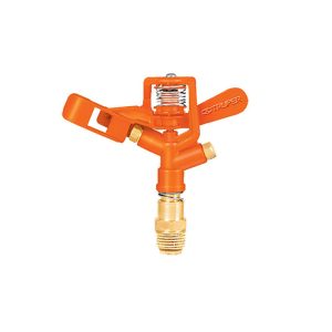 Aspersor metálico doble chorro cabeza sola Truper Mod. DOS