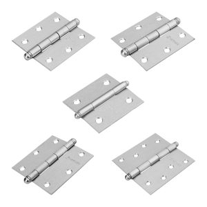 Bisagras cuadradas Hermex acero cromo mate cabeza redonda
