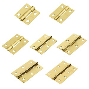 Bisagras rectangulares Hermex acero latonado