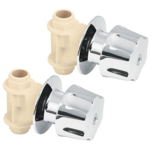 Caja con 2 llaves para regadera Foset Hidroflow de empotrar Mod. CPVC-052