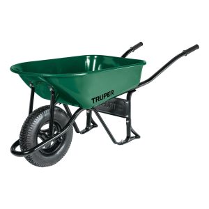 Carretilla con llanta neumatica, bastidor tubular TRUPER 4.75 ft3 Mod. CAT-55ND