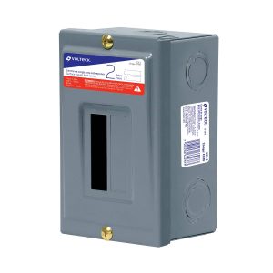 Centro de carga de sobreponer Volteck 2 polos Mod. CCS-2