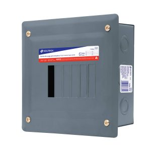 Centro de carga empotrable Volteck 6 polos Mod. CCE-6