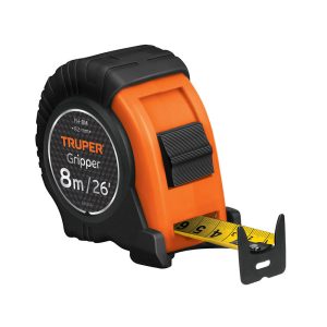 Flexómetro Gripper TRUPER 8 metros, cinta de 25 mm Mod. FH-8M