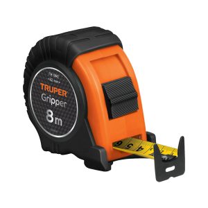 Flexómetro Gripper TRUPER contra impactos Grad. Métrica, 8 metros, cinta de 25 mm Mod. FH-8ME
