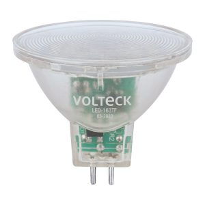 Foco transparente de LED Volteck 3W MR16 base GU5.3 luz de día Mod. LED-163TF