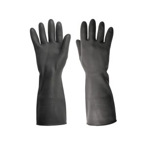 Guantes de seguridad y trabjo Truper para contactos con solventes negros