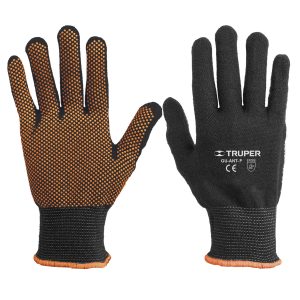 Guantes de seguridad y trabajo Truper textiles con puntos de PVC